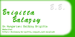 brigitta balazsy business card